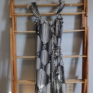 Black and White Wrap Dress